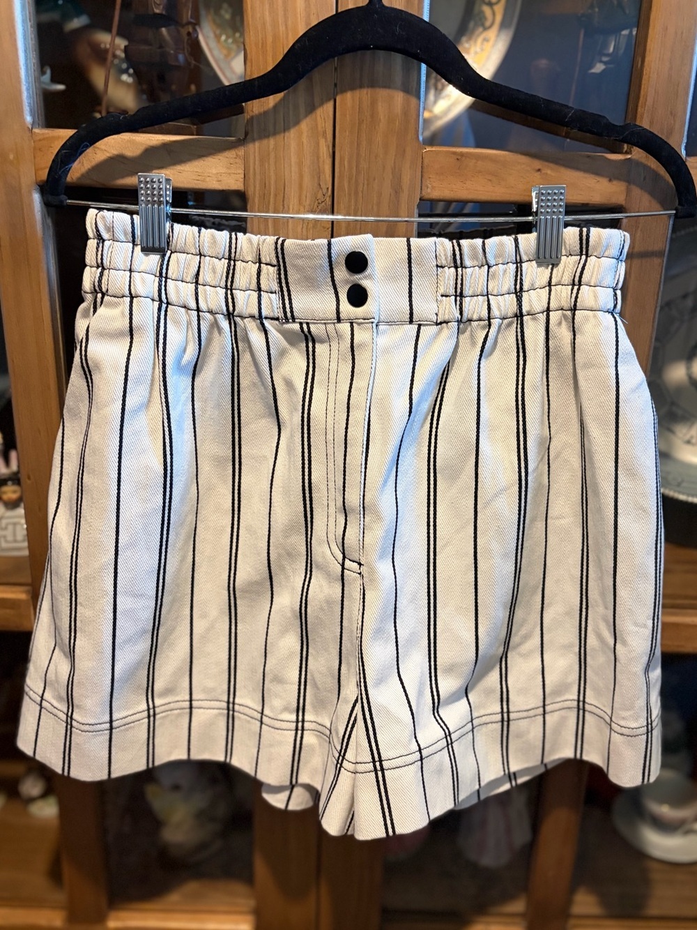 Hunter Bell Aspen Short Striped High-Waist White Shorts Size Small NWT SEE NOTES